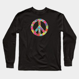 colorful peace sign Long Sleeve T-Shirt